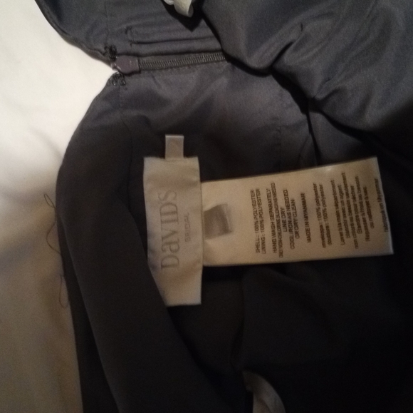 Davids Bridal Versa Size 2 Pewter Prom Bridesmaid - Picture 3 of 7